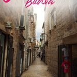 Mediterranean old town with the text: 6 photos to fall in love with Budva